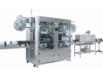 Automatic double head sleeve labeling machine
